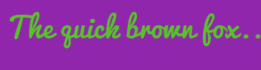 Image with Font Color 56C427 and Background Color 9026AB